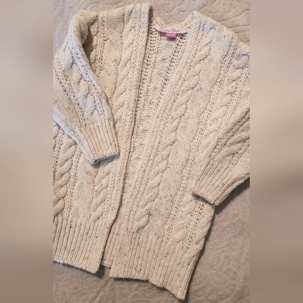 Ruffle Butts Chunky Knit Open Cardigan
